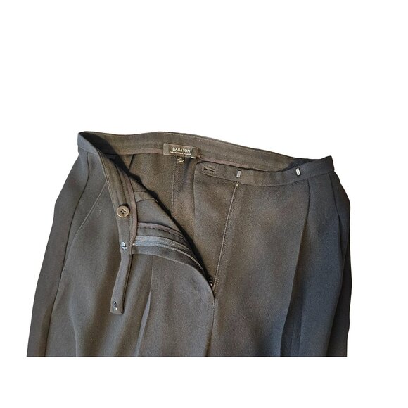 Aritzia Babaton Women's Wide Leg Pleated Black Culottes/Gaucho Pant Size 00 - Picture 3 of 7